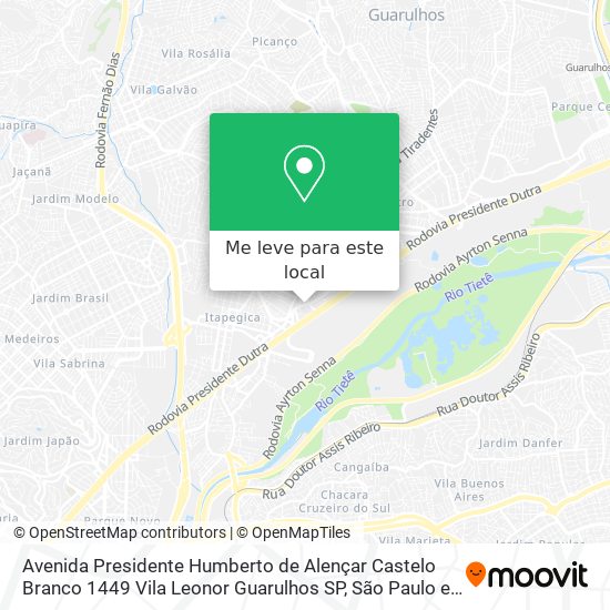 Avenida Presidente Humberto de Alençar Castelo Branco  1449 Vila Leonor  Guarulhos   SP mapa