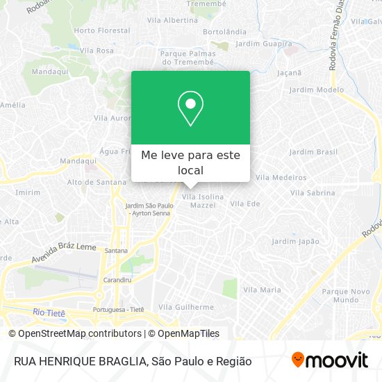 RUA HENRIQUE BRAGLIA mapa