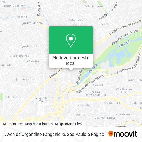 Avenida Urgandino Fanganiello mapa