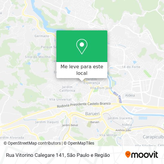 Rua Vitorino Calegare 141 mapa