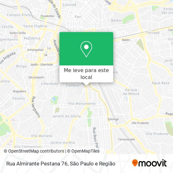 Rua Almirante Pestana 76 mapa