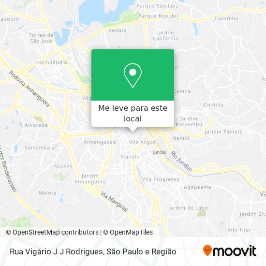 Rua Vigário J J  Rodrigues mapa
