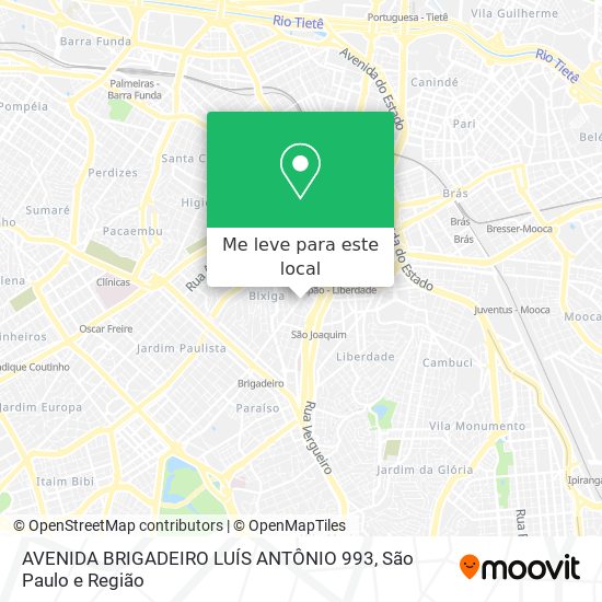 AVENIDA BRIGADEIRO LUÍS ANTÔNIO 993 mapa