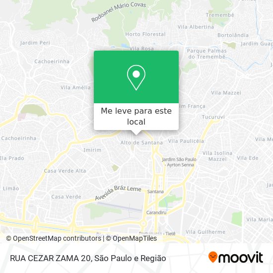 RUA CEZAR ZAMA 20 mapa