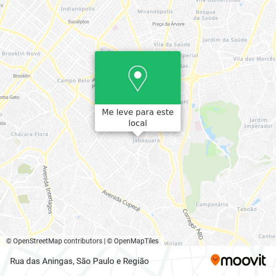 Rua das Aningas mapa