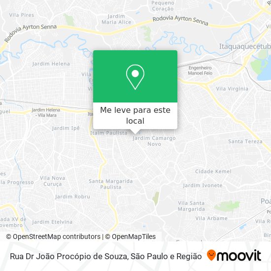 Rua Dr João Procópio de Souza mapa