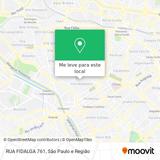 RUA FIDALGA 761 mapa