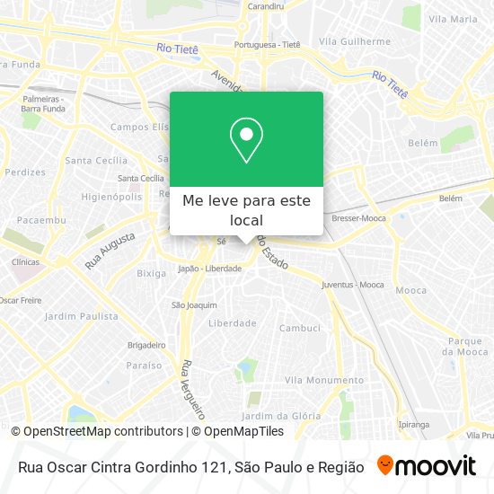 Rua Oscar Cintra Gordinho 121 mapa