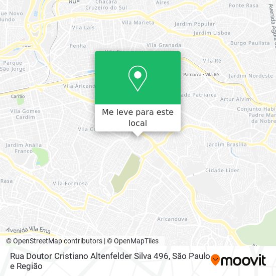 Rua Doutor Cristiano Altenfelder Silva 496 mapa