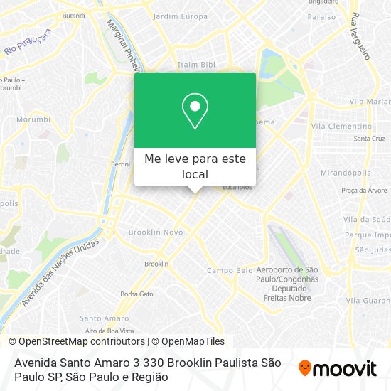 Avenida Santo Amaro  3 330   Brooklin Paulista   São Paulo   SP mapa