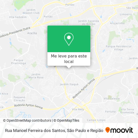 Rua Manoel Ferreira dos Santos mapa