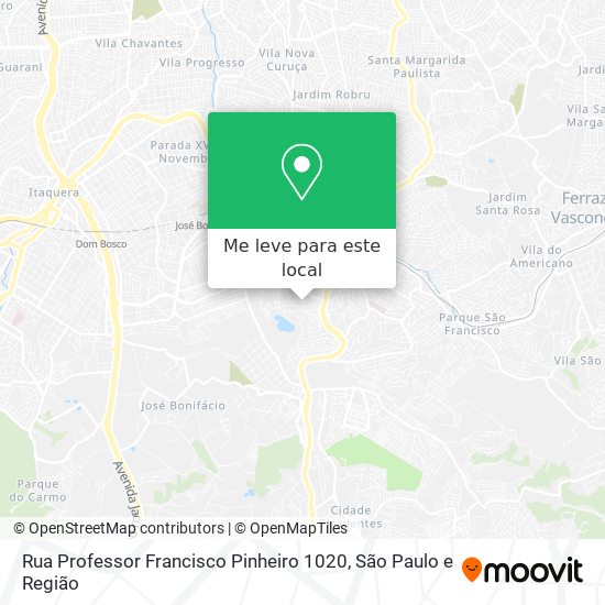 Rua Professor Francisco Pinheiro 1020 mapa