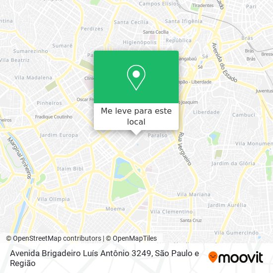 Avenida Brigadeiro Luís Antônio 3249 mapa