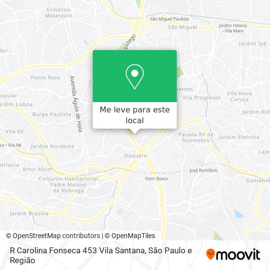 R  Carolina Fonseca  453   Vila Santana mapa