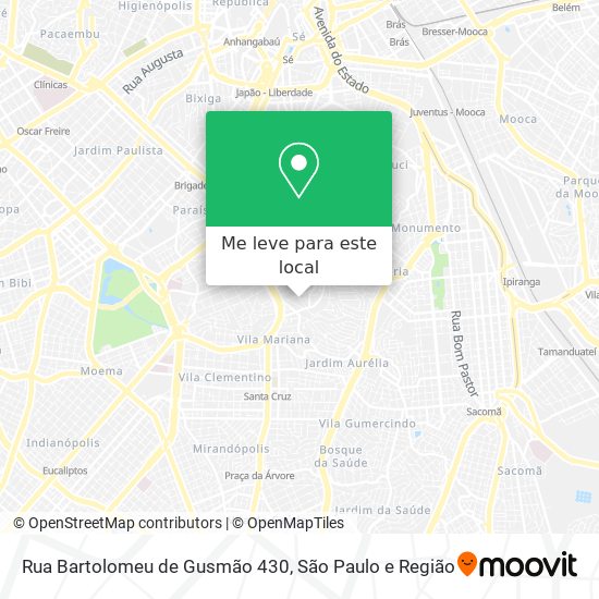 Rua Bartolomeu de Gusmão 430 mapa