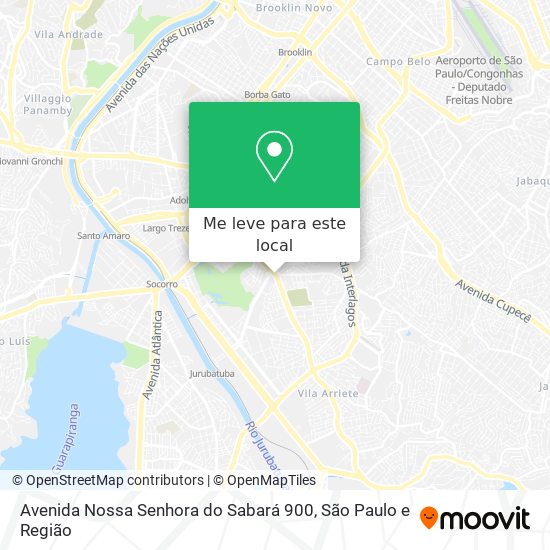 Avenida Nossa Senhora do Sabará 900 mapa