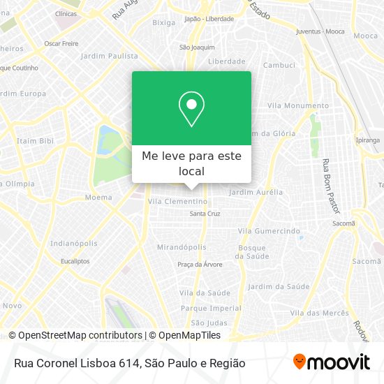 Rua Coronel Lisboa 614 mapa
