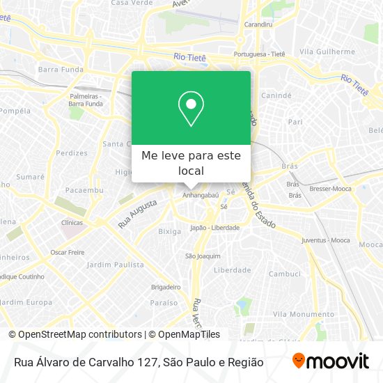 Rua Álvaro de Carvalho 127 mapa