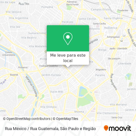Rua México / Rua Guatemala mapa