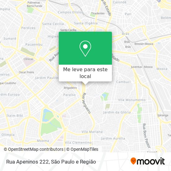 Rua Apeninos 222 mapa