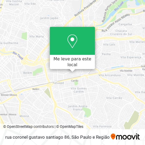 rua coronel gustavo santiago 86 mapa