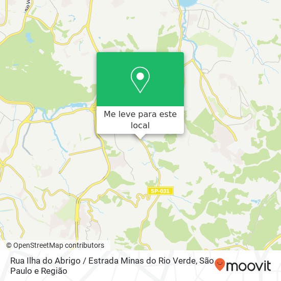 Rua Ilha do Abrigo / Estrada Minas do Rio Verde mapa