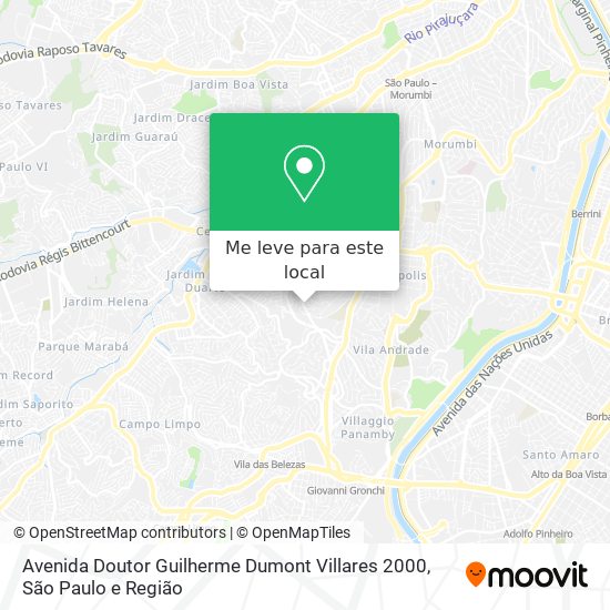 Avenida Doutor Guilherme Dumont Villares 2000 mapa