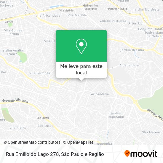 Rua Emílio do Lago 278 mapa