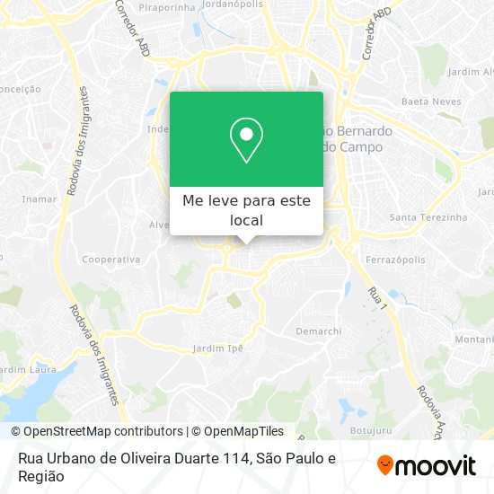 Rua Urbano de Oliveira Duarte 114 mapa