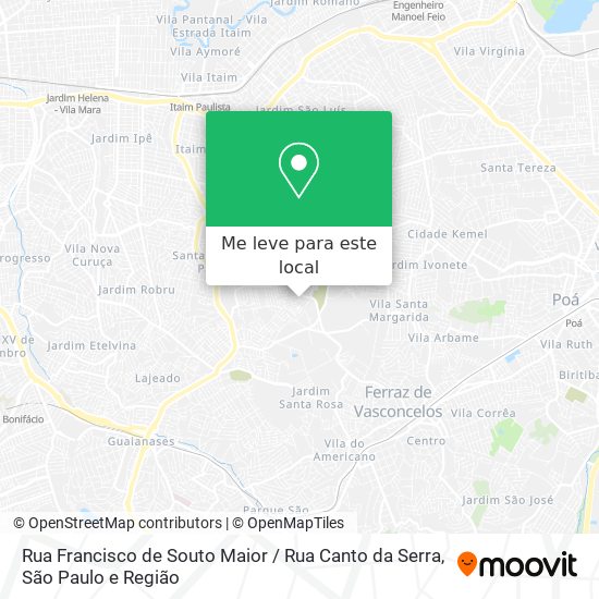 Rua Francisco de Souto Maior / Rua Canto da Serra mapa