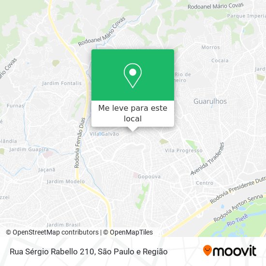 Rua Sérgio Rabello 210 mapa