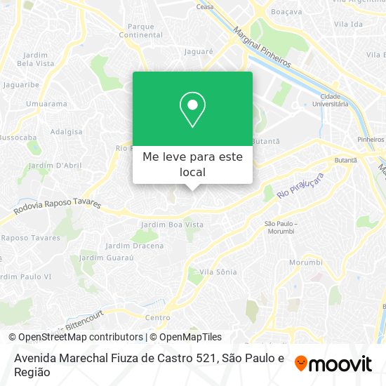 Avenida Marechal Fiuza de Castro 521 mapa