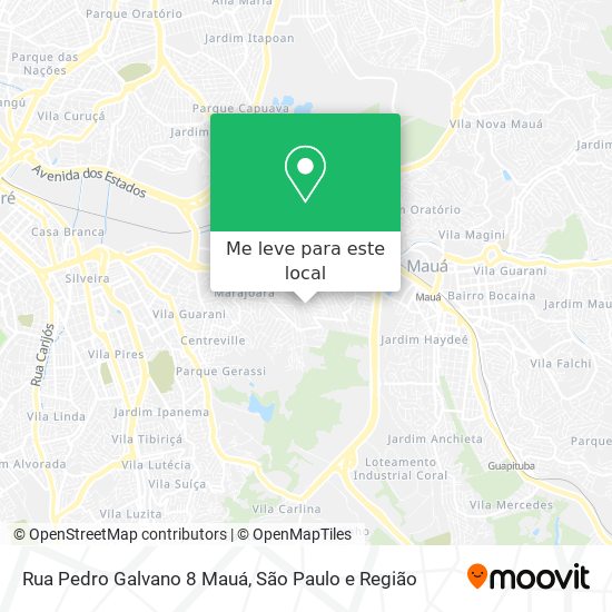 Rua Pedro Galvano  8  Mauá mapa