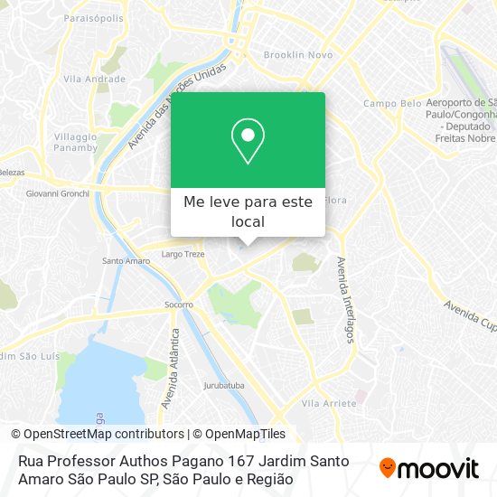 Rua Professor Authos Pagano  167   Jardim Santo Amaro   São Paulo   SP mapa