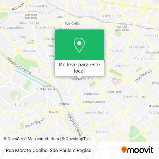 Rua Morato Coelho mapa