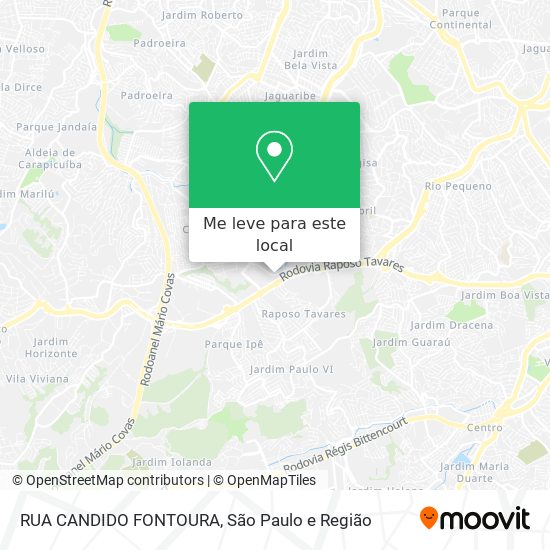 RUA CANDIDO FONTOURA mapa