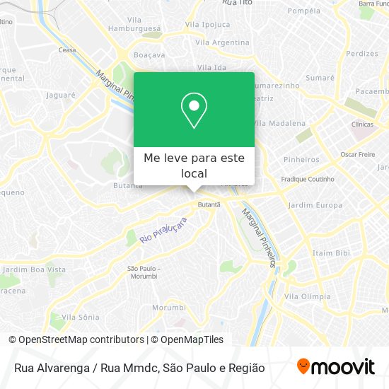 Rua Alvarenga / Rua Mmdc mapa