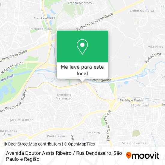 Avenida Doutor Assis Ribeiro / Rua Dendezeiro mapa