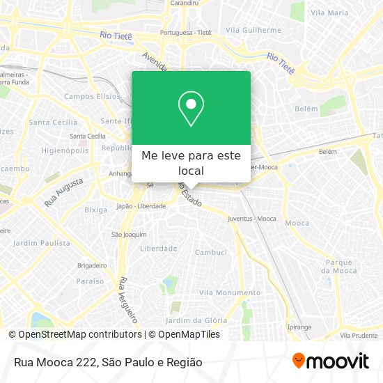 Rua Mooca 222 mapa