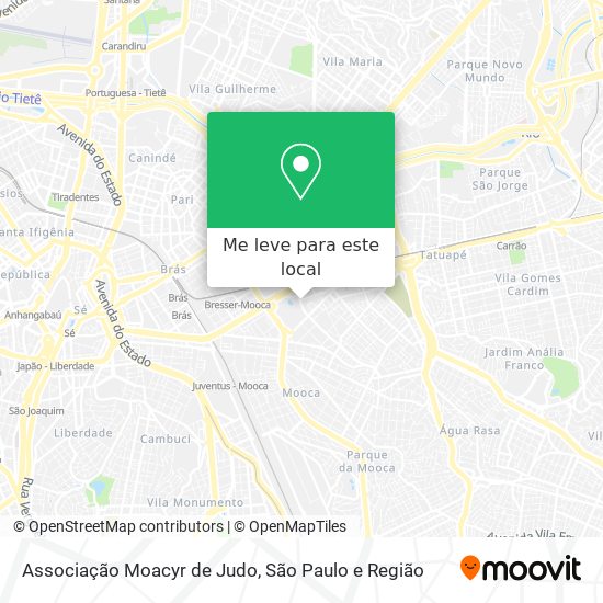 Associação Moacyr de Judo mapa