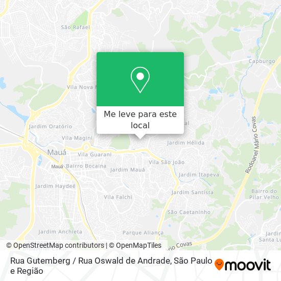 Rua Gutemberg / Rua Oswald de Andrade mapa