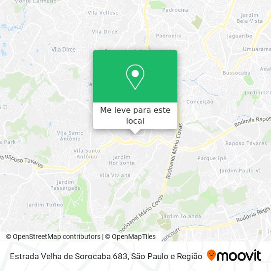 Estrada Velha de Sorocaba 683 mapa