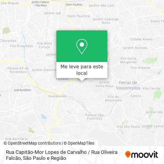 Rua Capitão-Mor Lopes de Carvalho / Rua Oliveira Falcão mapa