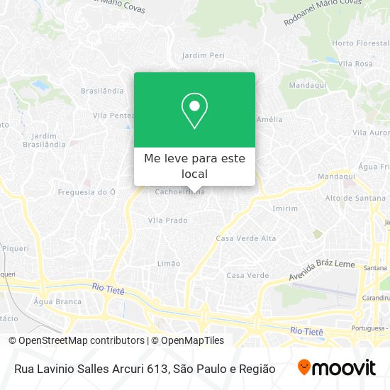 Rua Lavinio Salles Arcuri  613 mapa