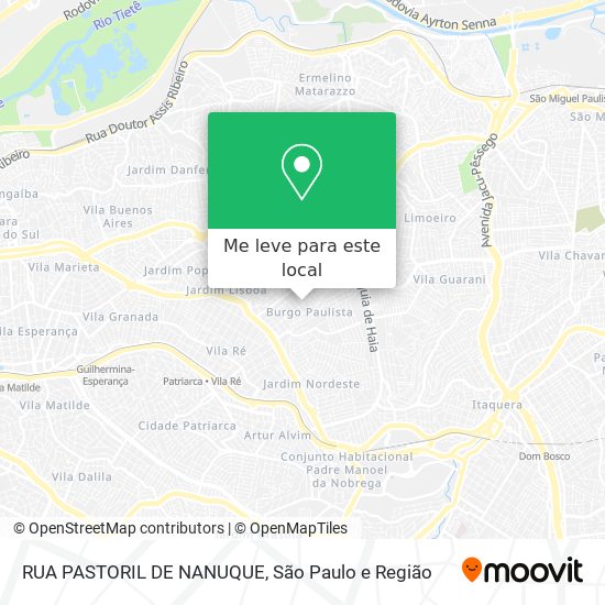 RUA PASTORIL DE NANUQUE mapa