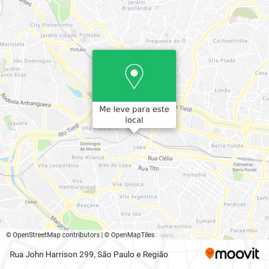 Rua John Harrison  299 mapa