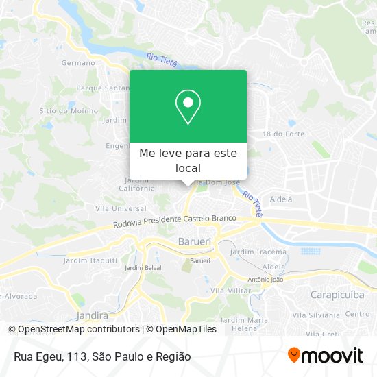 Rua Egeu, 113 mapa