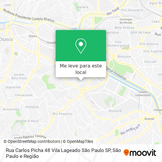 Rua Carlos Picha  48   Vila Lageado   São Paulo   SP mapa