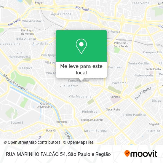 RUA MARINHO FALCÃO 54 mapa