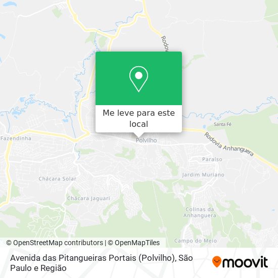 Avenida das Pitangueiras  Portais (Polvilho) mapa